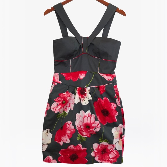 Anthropologie Sine Halter Floral Print Women’s Mini Dress 4 - Picture 4 of 17